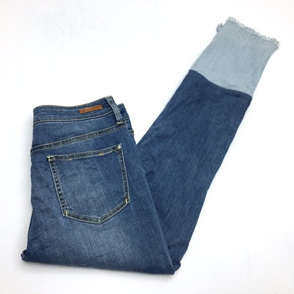 Pilcro & The Letterpress Jeans Women's Script Skinny Two Tone Legs size 30 - Picture 12 of 12